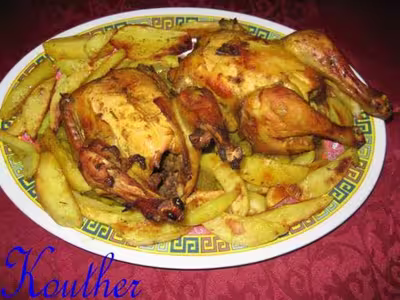 Maroc:  Poulet de fête à la marocaine par koukou
