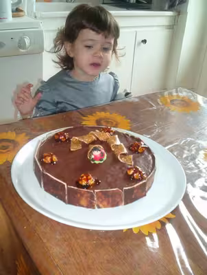 Délice au chocolat au lait et aux noix