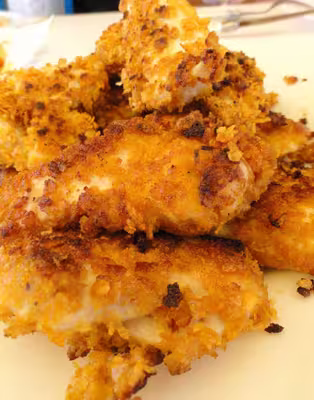 Escalopes de poulet panées aux corn flakes