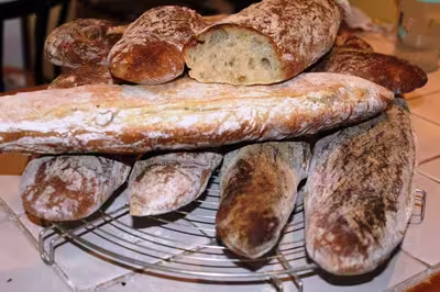 Baguettes au Levain et Ciabatta