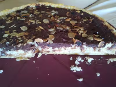 Tarte Choco-Coco Bounty aux Noix de Coco et Amandes