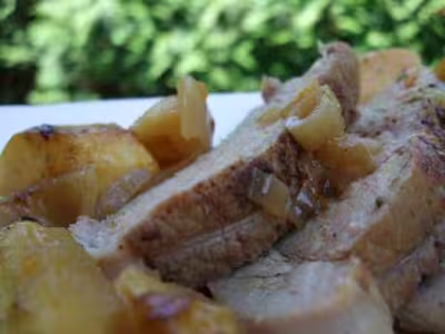 Rôti de veau aux pommes et 4 épices