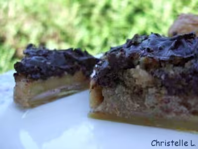 Tarte pommes noix et chocolat