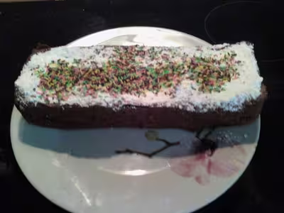 Gâteau léger au chocolat-rizotto aux pépites