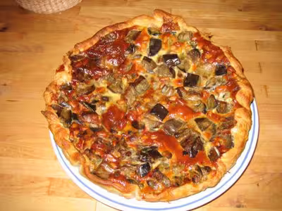 Tarte aux aubergines et aux pignons de pin
