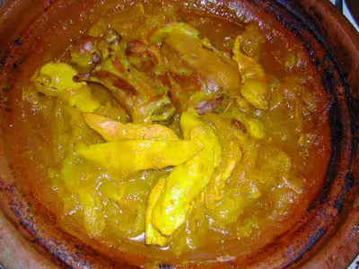 Recette WW ; Tajine de poulet aux oignons et citrons confits