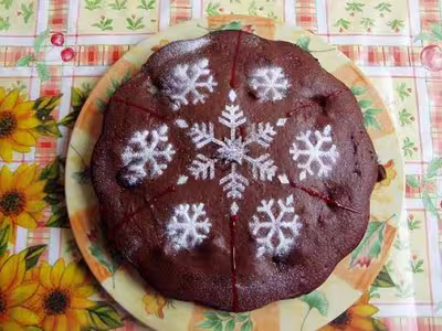 Gâteau au cacao et aux poires
