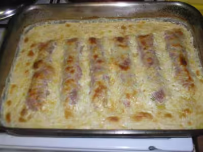 Gratin de poireaux au jambon par angela la nordiste