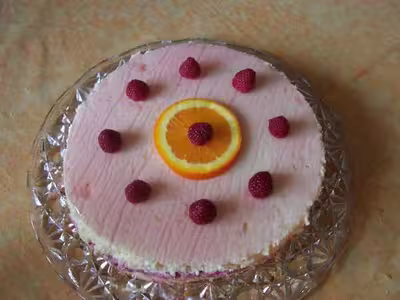 Gâteau mousseline chocolat blanc framboise