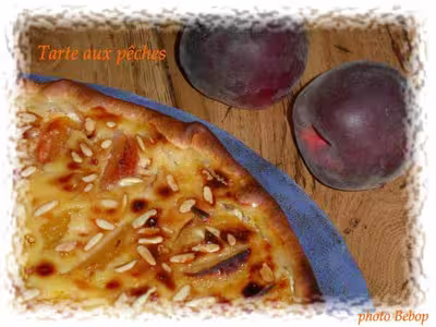 Tarte miellée aux pêches